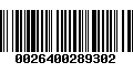 Código de Barras 0026400289302