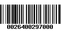 Código de Barras 0026400297000