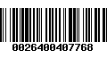 Código de Barras 0026400407768