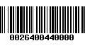 Código de Barras 0026400440000