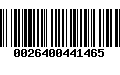 Código de Barras 0026400441465