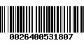 Código de Barras 0026400531807