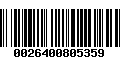 Código de Barras 0026400805359