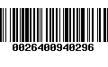 Código de Barras 0026400940296