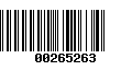 Código de Barras 00265263