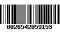 Código de Barras 0026542059153