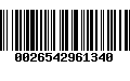 Código de Barras 0026542961340