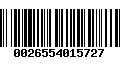 Código de Barras 0026554015727