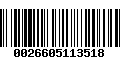 Código de Barras 0026605113518