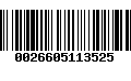 Código de Barras 0026605113525