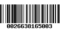 Código de Barras 0026638165003