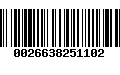 Código de Barras 0026638251102