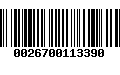 Código de Barras 0026700113390