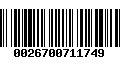 Código de Barras 0026700711749