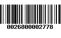 Código de Barras 0026800002778