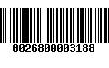 Código de Barras 0026800003188