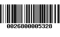 Código de Barras 0026800005328