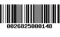 Código de Barras 0026825000148