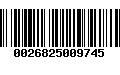 Código de Barras 0026825009745