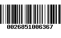 Código de Barras 0026851006367