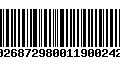 Código de Barras 00268729800119002429