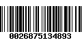 Código de Barras 0026875134893