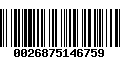 Código de Barras 0026875146759