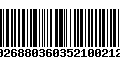 Código de Barras 00268803603521002121