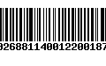 Código de Barras 00268811400122001879