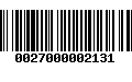 Código de Barras 0027000002131