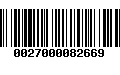 Código de Barras 0027000082669