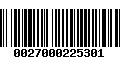 Código de Barras 0027000225301