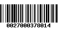 Código de Barras 0027000378014