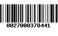 Código de Barras 0027000378441