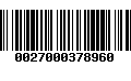 Código de Barras 0027000378960