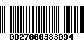 Código de Barras 0027000383094