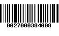 Código de Barras 0027000384008