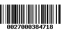 Código de Barras 0027000384718