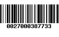 Código de Barras 0027000387733