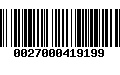 Código de Barras 0027000419199