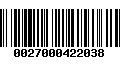 Código de Barras 0027000422038