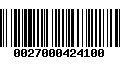 Código de Barras 0027000424100