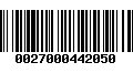 Código de Barras 0027000442050