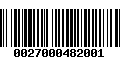 Código de Barras 0027000482001