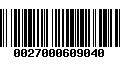 Código de Barras 0027000609040