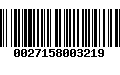 Código de Barras 0027158003219