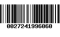 Código de Barras 0027241996060