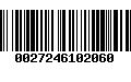 Código de Barras 0027246102060