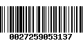 Código de Barras 0027259053137