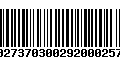 Código de Barras 00273703002920002575